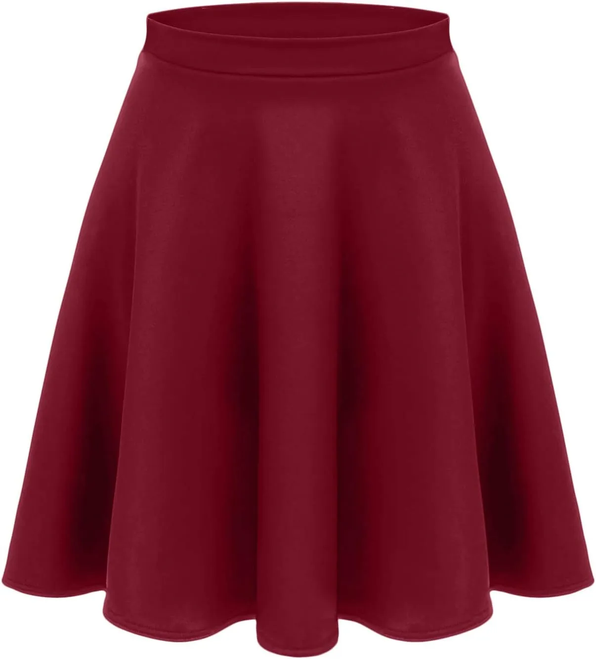 Women's Midi Skirt Flared Stretch Skirt for Women Reg & Plus Size. Casual A line, Basic Everyday Wear, Formal Office